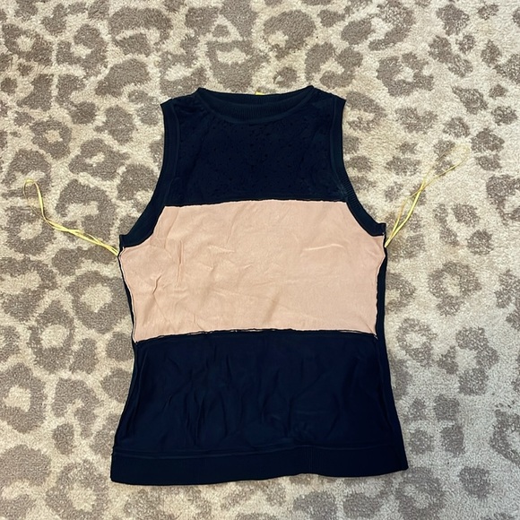 Catherine Malandrino Fitted Sleeveless Navy Turtleneck - Picture 4 of 5